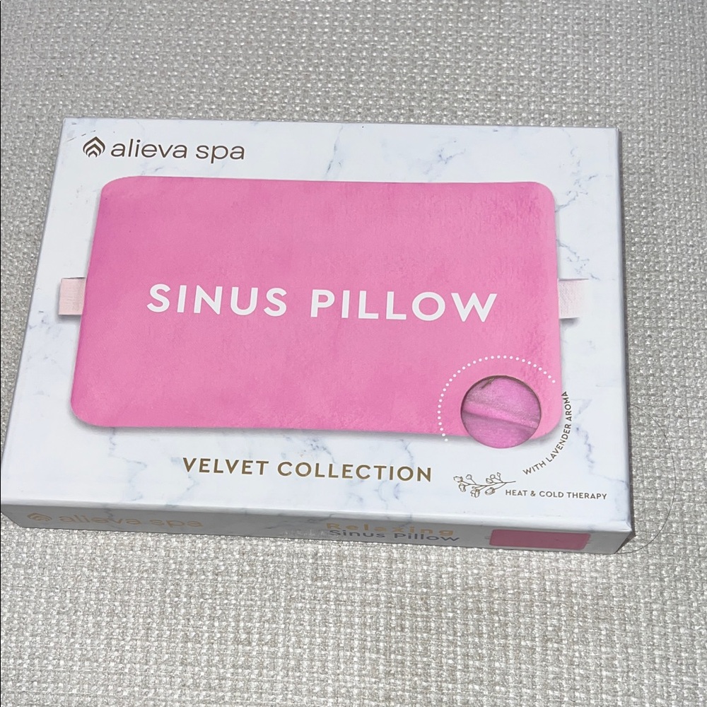 Alieva 🧖🏻‍♀️ Pink Sinus & Headache Pillow | Hot Cold Therapy